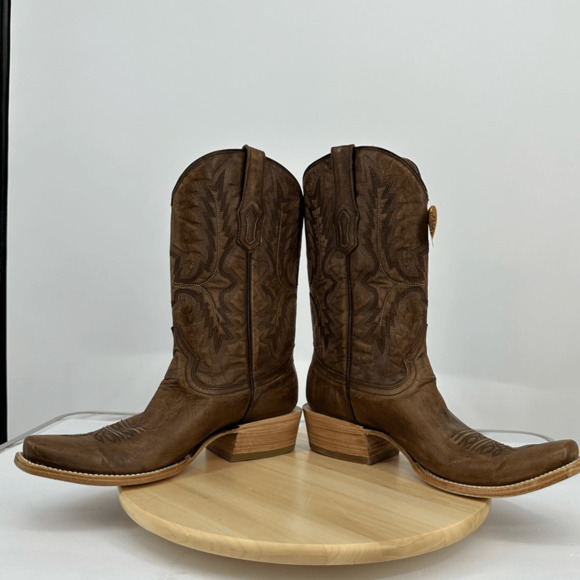 Corral Men's 10 D Brown Embroidered Narrow Square Toe Boots A4229 - Picture 6 of 16